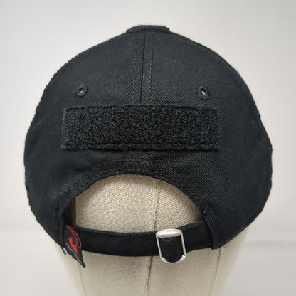Ranger Joe's Black One Size Baseball Cap Tactical Patch Slideback Hat Cotton
