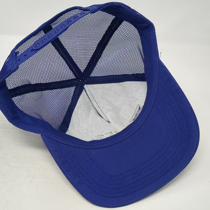 Excel Logo Trucker Hat Blue One Size Adjustable Mesh Back Embroidered Design