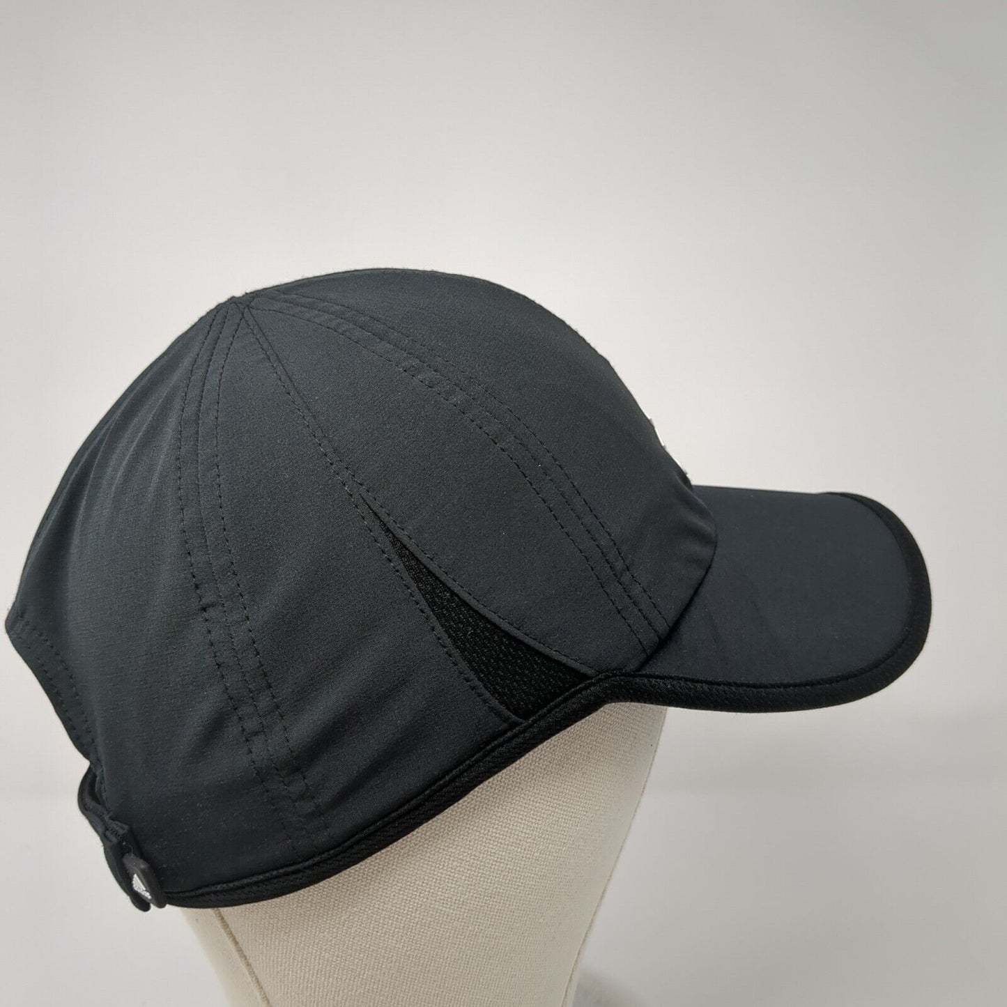 Adidas Strapback Hat Black One Size Adjustable 3 Stripes Logo Outdoor