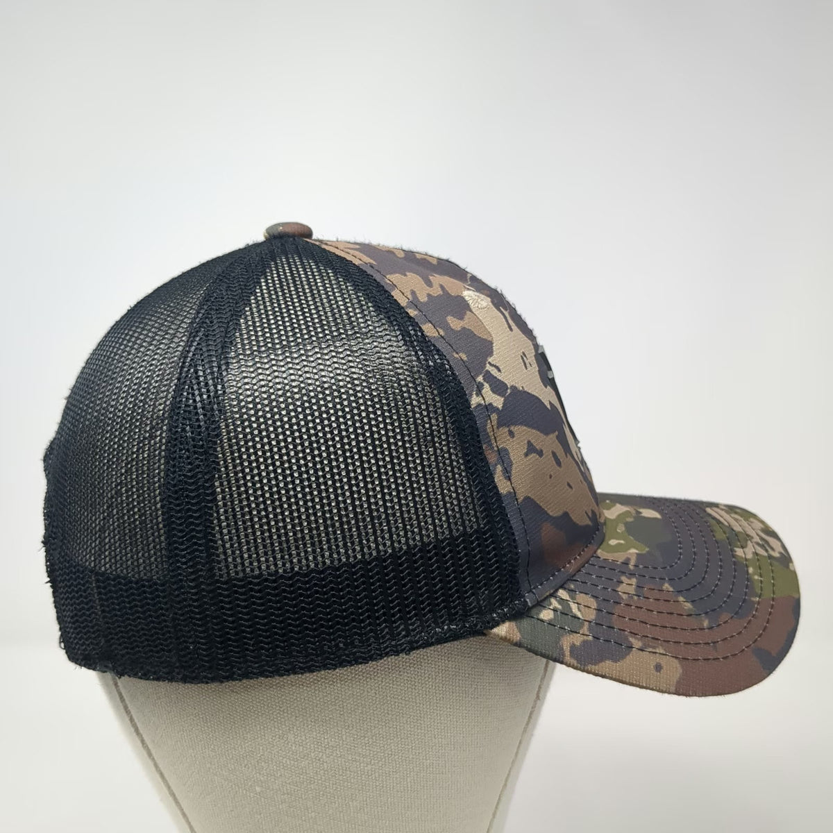 Vortex Optics Trucker Hat Brown Camo One Size Snapback Mesh Raised Rubber Logo