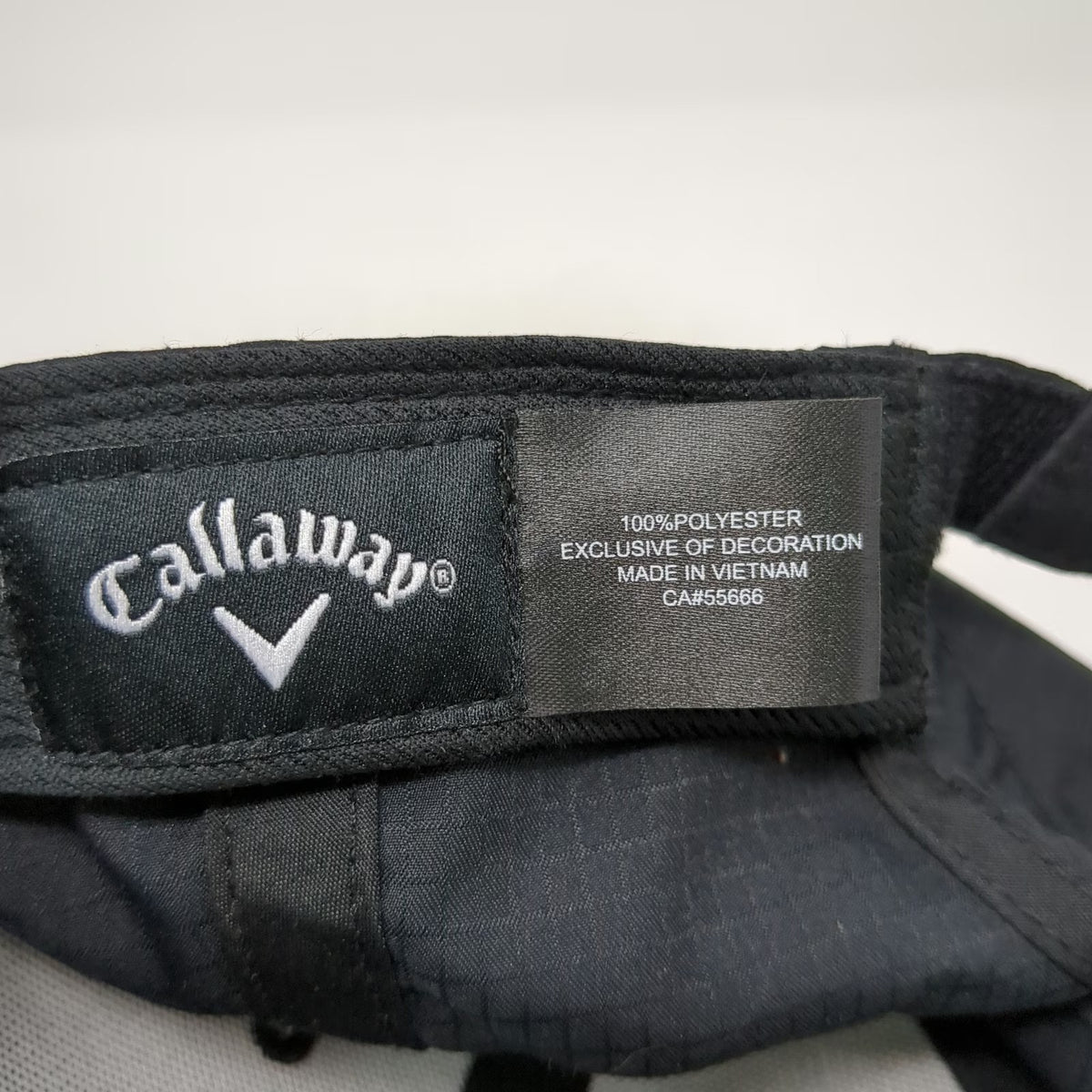 Callaway Baseball Cap Black One Size Topgolf Logo Metallic Shield Hat