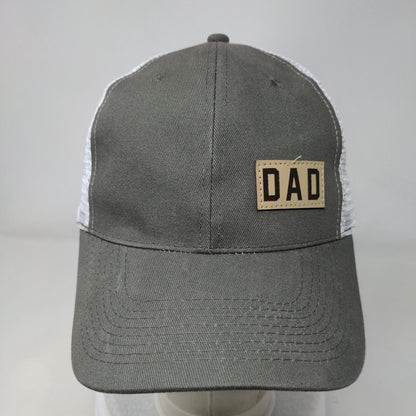 Dad Snapback Trucker Hat Gray One Size Adjustable Patch Logo Mesh Back Cotton