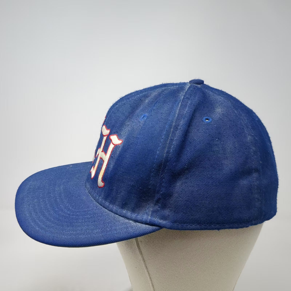 Western Athletic EH Logo Blue Fitted Baseball Cap Hat Size 7 1/2 Made in USA