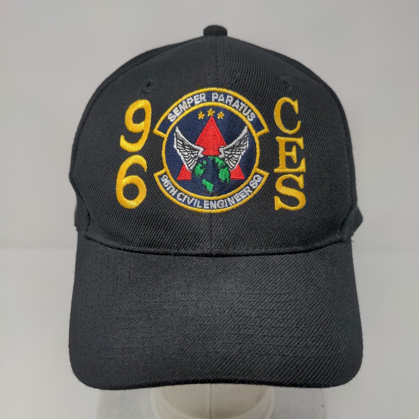 96 CES Semper Paratus Snapback Hat Black OSFM Solid Embroidered Otto