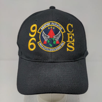 96 CES Semper Paratus Snapback Hat Black OSFM Solid Embroidered Otto
