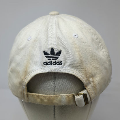 Adidas Baseball Cap Beige Black OSFM Trefoil Logo Strapback Gray Underbrim Hat