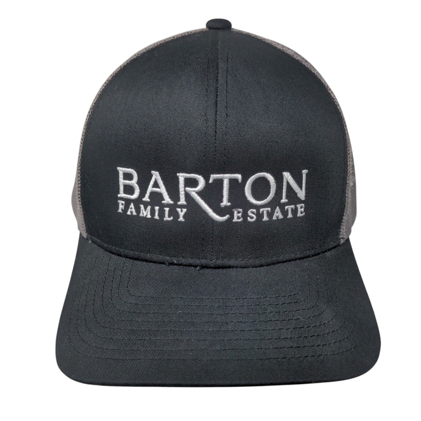 Barton Family Estate Snapback Trucker Hat Black OS Mesh Back Pacific Headwear