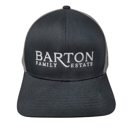 Barton Family Estate Snapback Trucker Hat Black OS Mesh Back Pacific Headwear