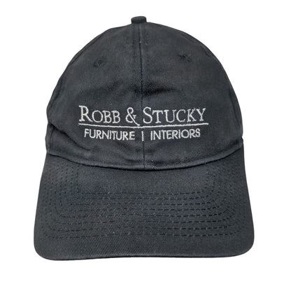 Robb & Stucky Furniture Interiors Strapback Hat Black One Size Embroidered