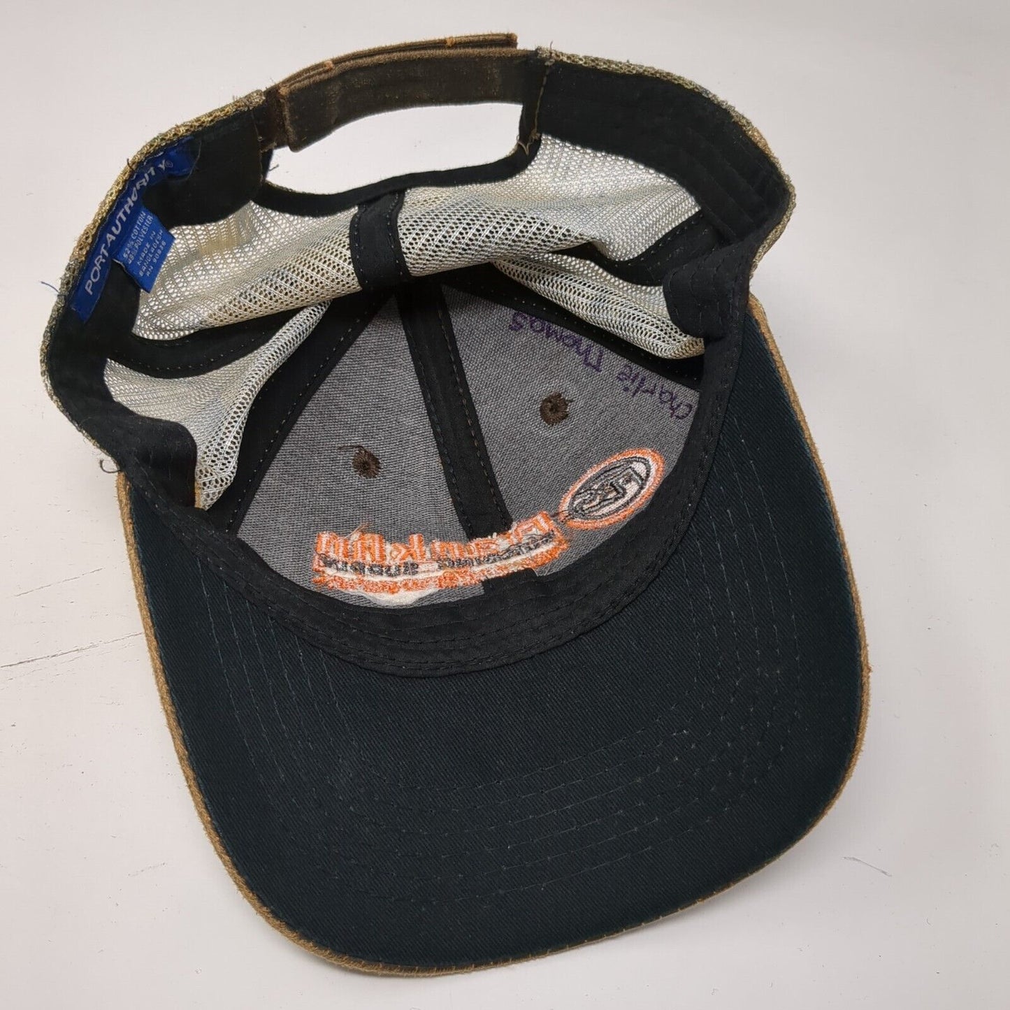 Franklin Building Supply Strapback Trucker Hat Camo One Size Mesh Back