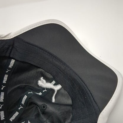 PUMA Strapback Hat Black One Size Adjustable Embroidered 6 Panel Polyester