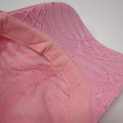 Unbranded Strapback Hat Pink One Size Sequin Bling Adjustable 6 Panel