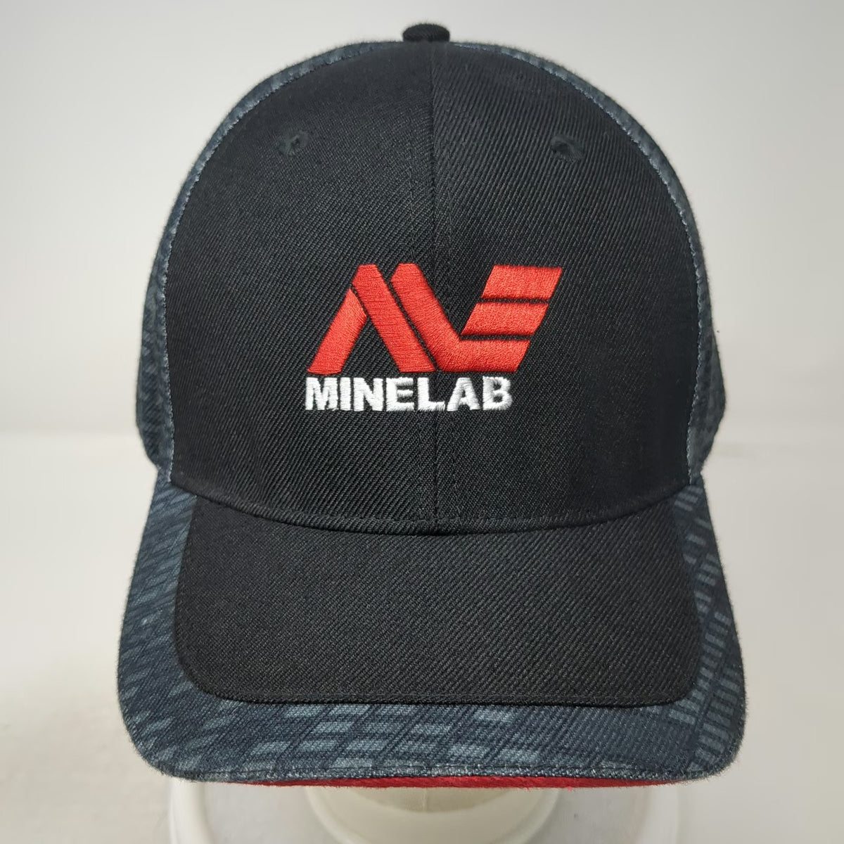 Minelab Baseball Cap Black One Size Patterned Brim Embroidered Adjustable Hat