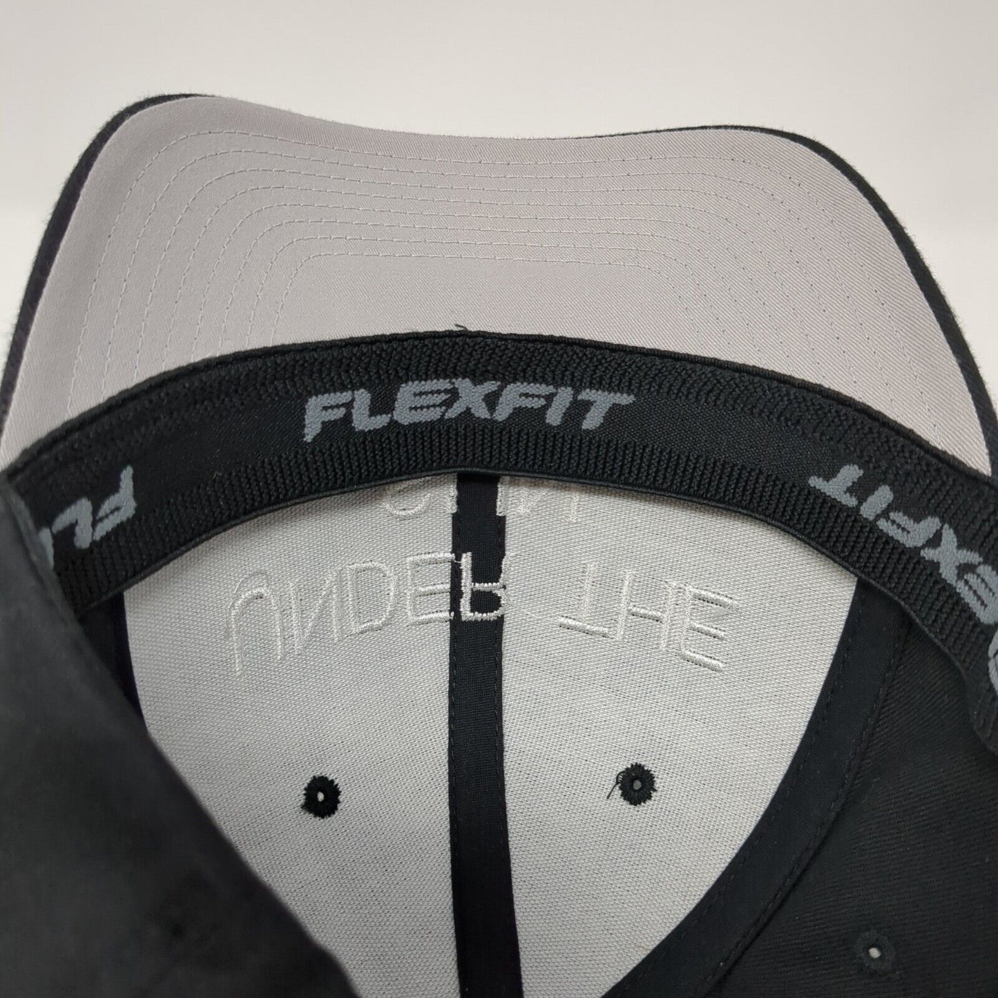 Under The Sun Fitted Hat Black L-XL Embroidered Stretch Flexfit Yupoong