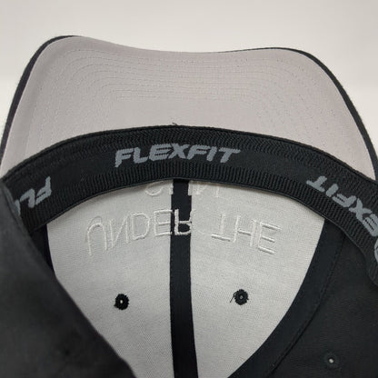 Under The Sun Fitted Hat Black L-XL Embroidered Stretch Flexfit Yupoong