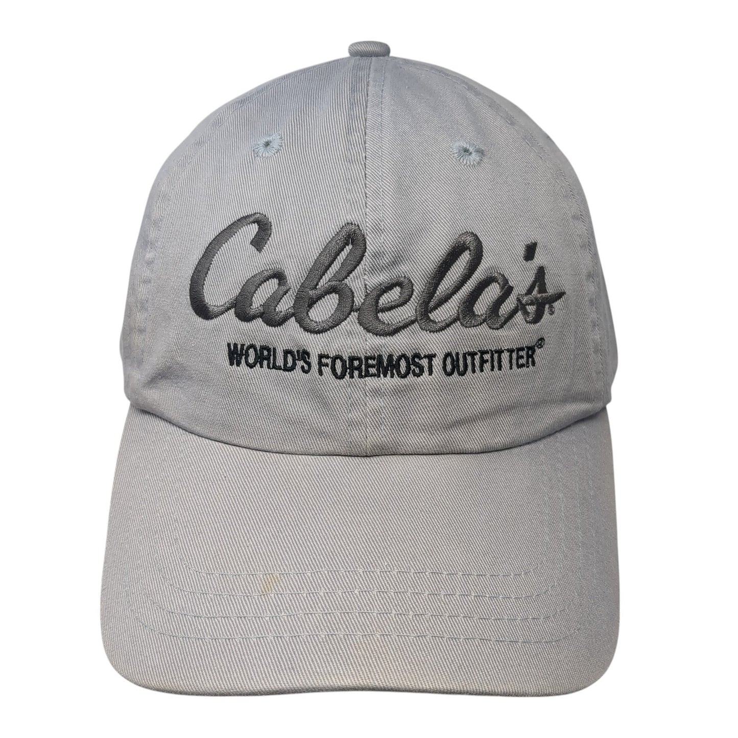 Cabela's Worlds Foremost Outfitters Baseball Cap Gray OS Adjustable Embroidered
