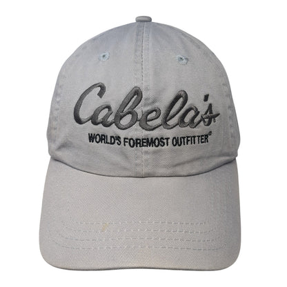 Cabela's Worlds Foremost Outfitters Baseball Cap Gray OS Adjustable Embroidered