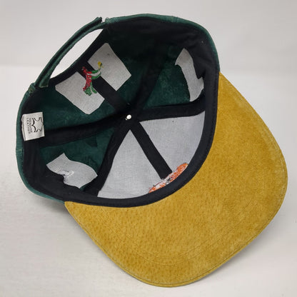Perth Western Australia Green Baseball Cap One Size Leather Suede Hat Koala Swan