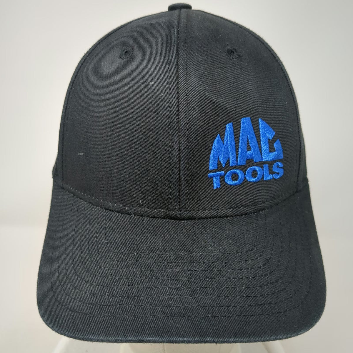 Mac Tools Snapback Hat Black One Size Blue Embroidery 6 Panel Cotton Adjustable