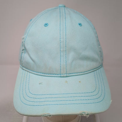 American Eagle Baseball Cap Blue One Size Distressed Cotton Slideback Plain Hat