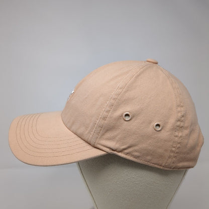 Adidas Slideback Hat Tan OSFA Adjustable Embroidered Trefoil Vented Holes Cotton