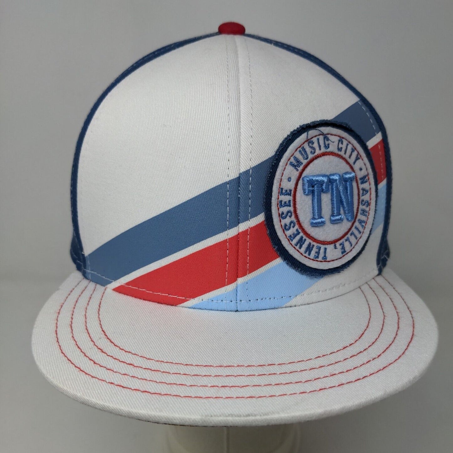 Hat Graphix Men's Strapback Cap Multicolor Embroidered Music City Tennessee Logo