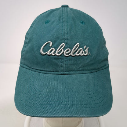 Cabela's Baseball Cap Green One Size Script Logo Strapback Adjustable Hat