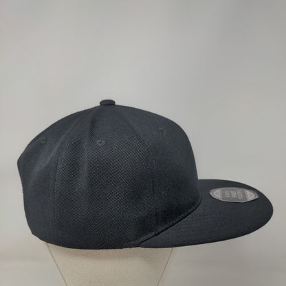 ChoKoLids Snapback Hat Black One Size Adjustable Solid 6 Panel Blank