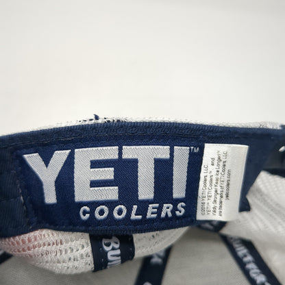 YETI Coolers Snapback Trucker Hat Blue One Size Adjustable Embroidered Mesh Back