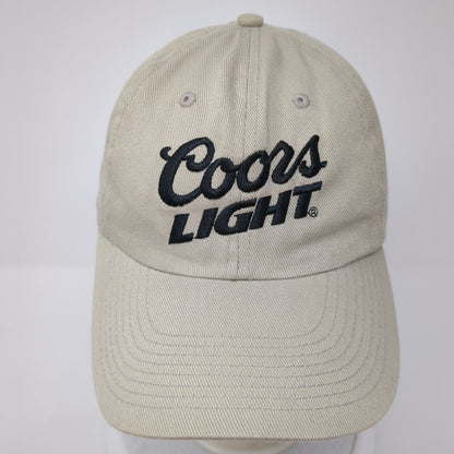 Coors Light Snapback Hat Tan One Size Adjustable Embroidered Logo Masters