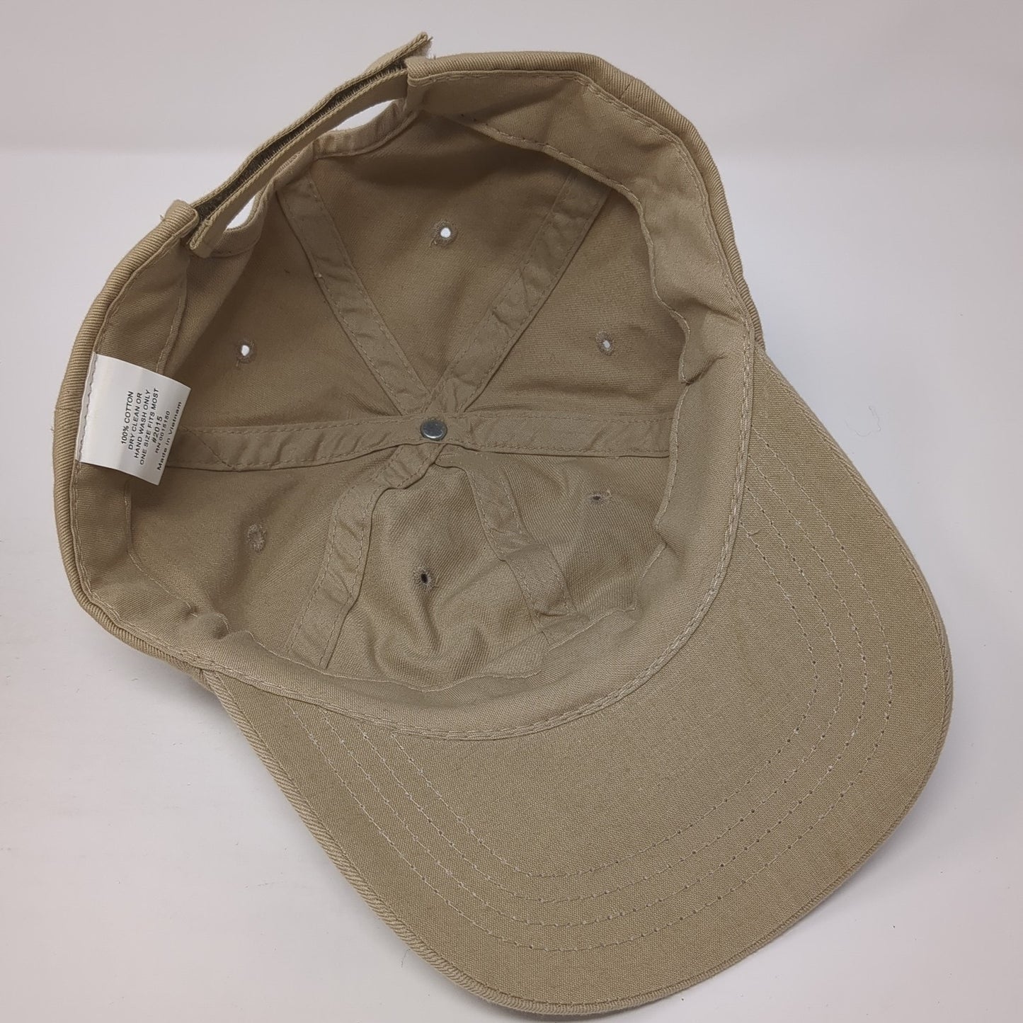Unbranded Strapback Baseball Cap Brown One Size Adjustable Vented Holes Blank