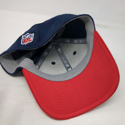 New Era New England Patriots NFL Cap Blue Red L 39THIRTY Stretch Fit Embroidered