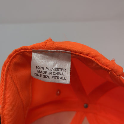 Donelson Cycles Snapback Hat Orange One Size Embroidered Speckled
