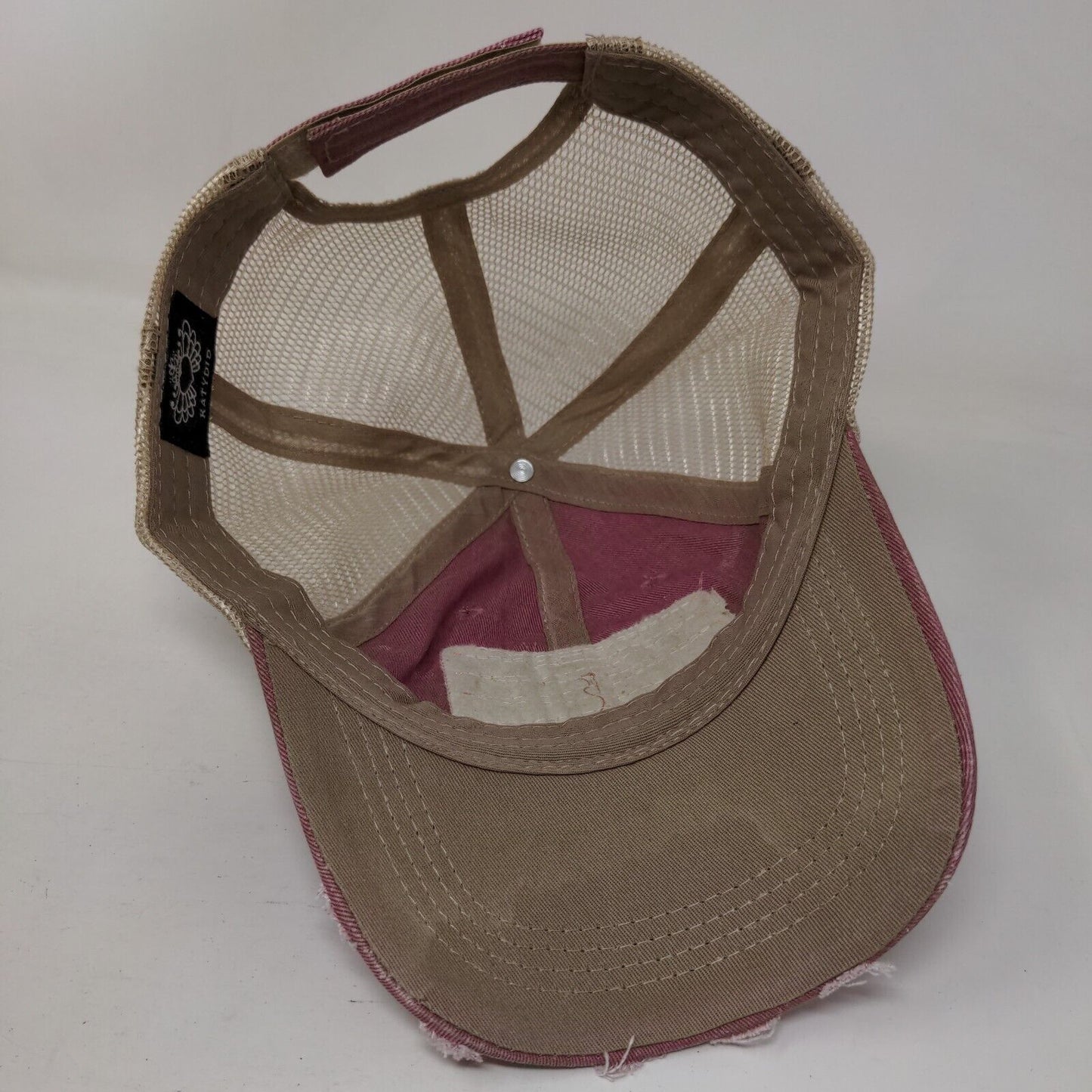 Blessed Hot Mess Trucker Hat Multicolor One Size Mesh Back Distressed Katydid