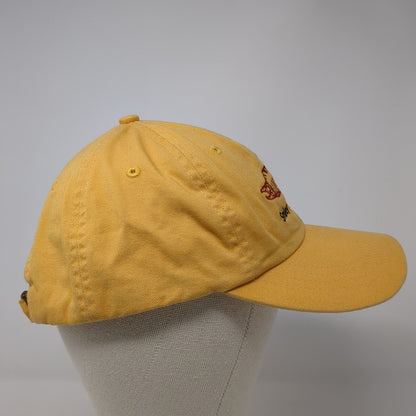 Smiley Creek Lodge Slideback Hat Yellow OSFA Adjustable Embroidered