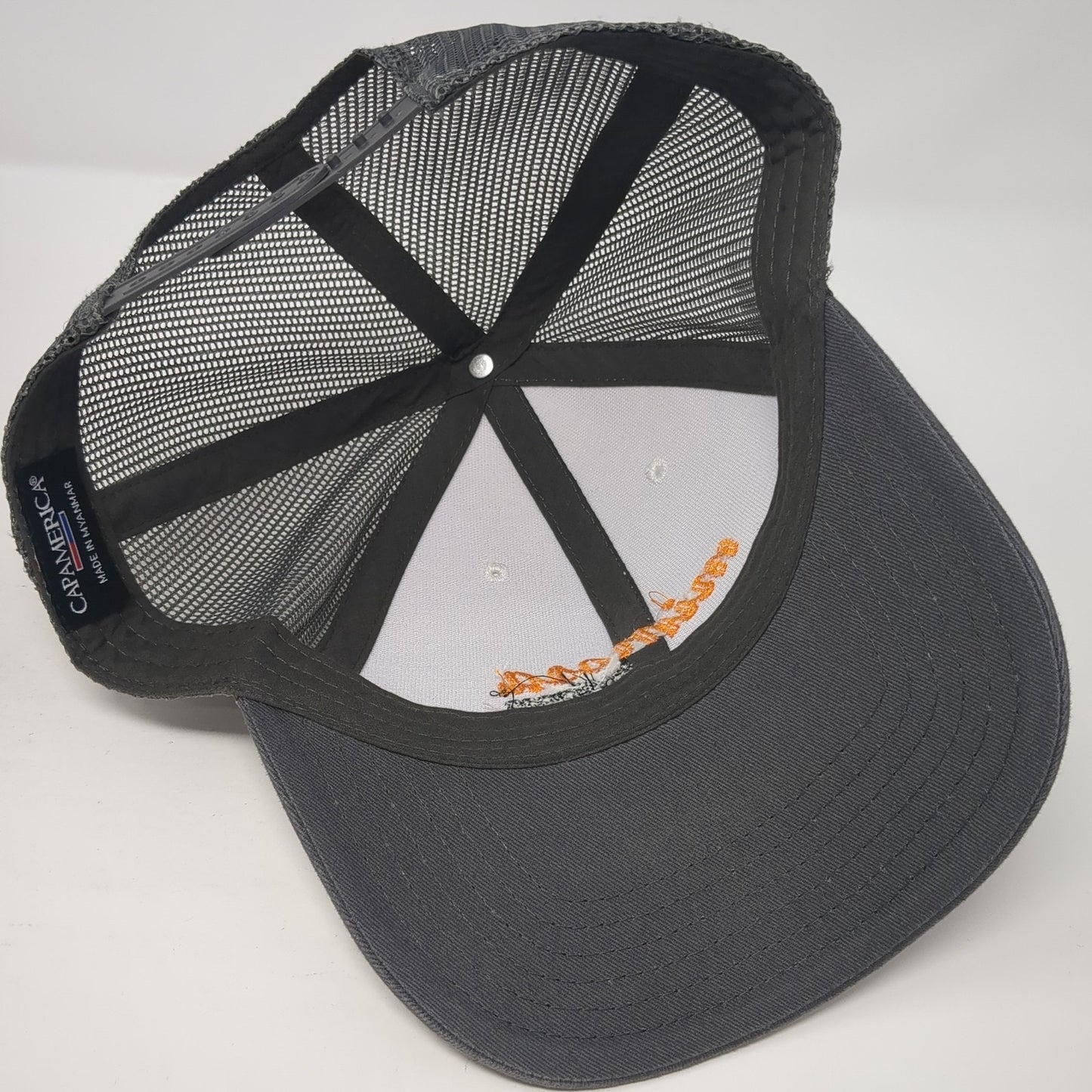 Mimosa by Airspan Snapback Trucker Hat Gray One Size Mesh Back Cap America