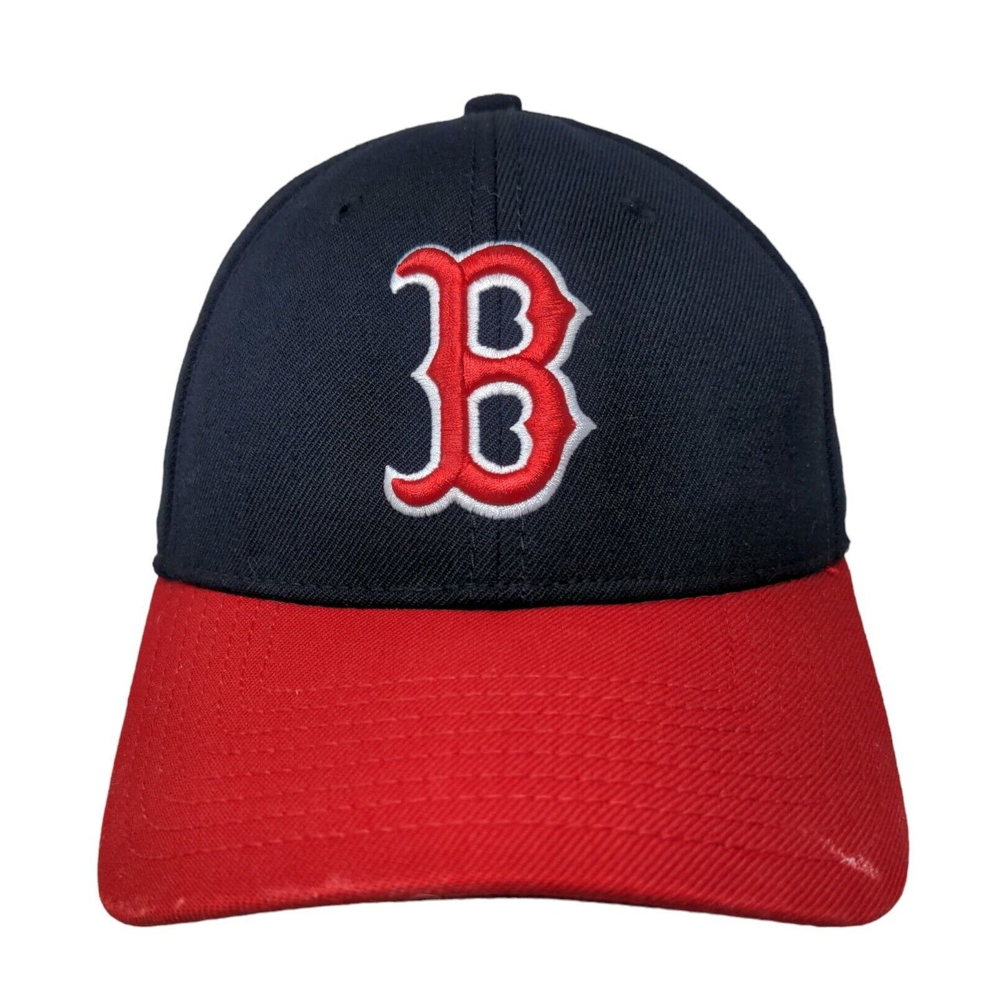 New Era Men's Fitted Hat Blue Red S/M Embroidered Boston Red Sox Logo MLB