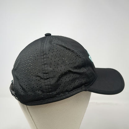 Cinch Trucker Hat Black One Size Perforated Snapback Performance Polyester Logo