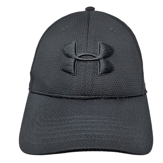 Under Armour Men's Fitted Hat Black Size M/L Embroidered Logo Polyester