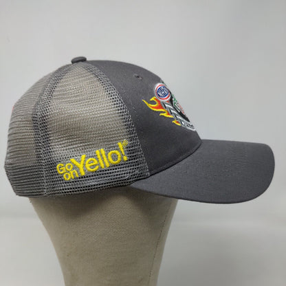 Main Gate Men's Strapback Mesh Back Hat Gray OSFM Embroidered Mello Yellow Logo