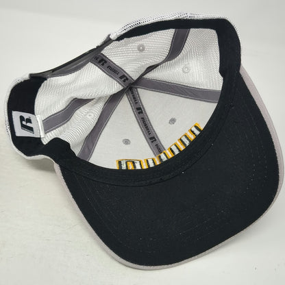 Russell Trucker Hat Gray One Size UWO Athletic Embroidered Mesh Back Snapback
