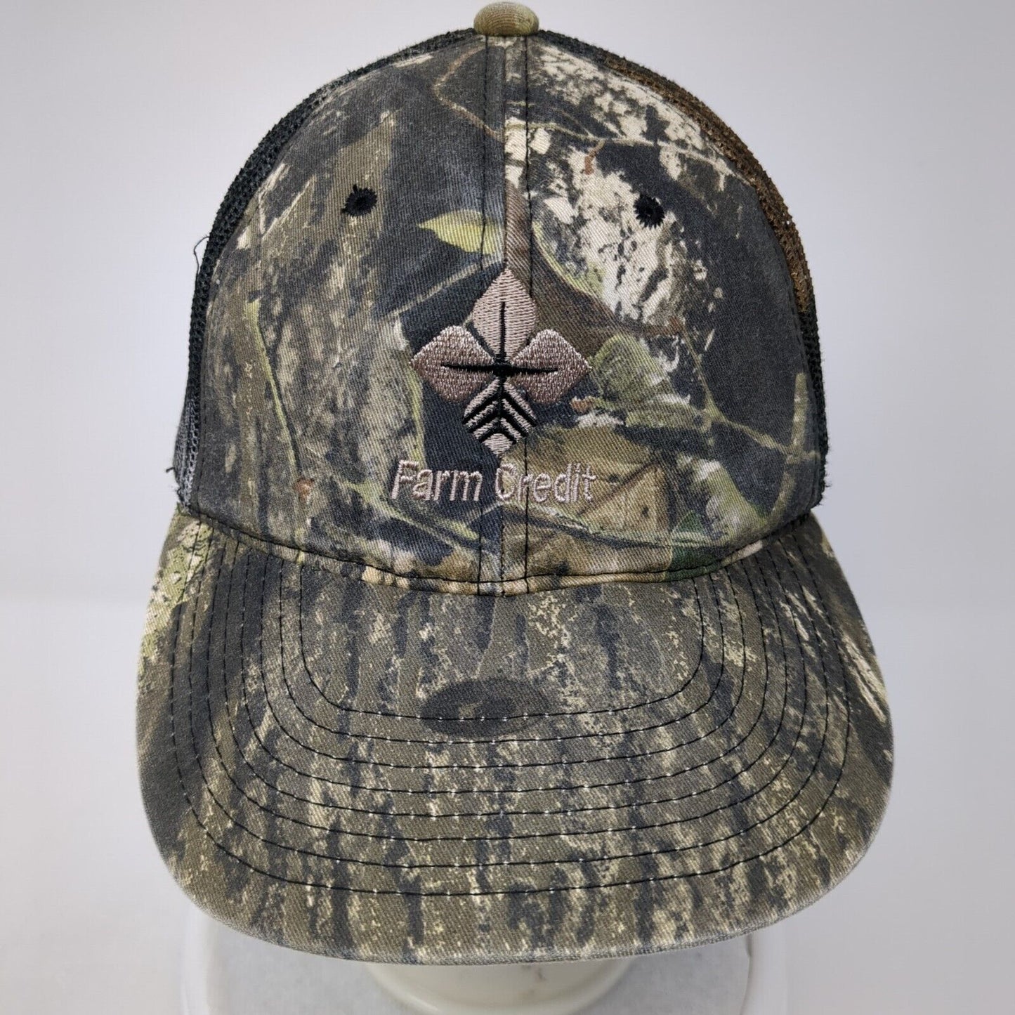 Farm Credit Snapback Trucker Hat Multi One Size Mesh Back Mossy Oak