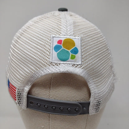 Boco Snapback Mesh Back Trucker Hat Gray OSFM Embroidered Perched.io