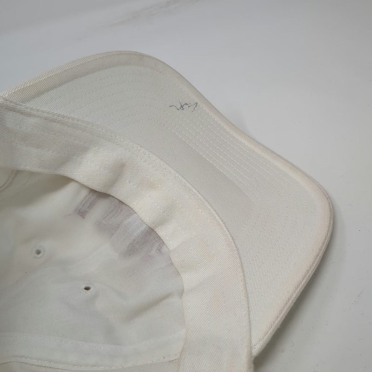 Nike Baseball Cap White Vintage USA Embroidered Star Sample Slideback Hat