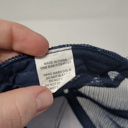 Bud Light Enjoy Responsibly Snapback Trucker Hat Blue One Size Mesh Back