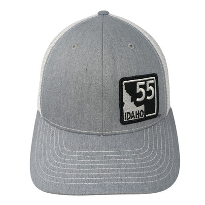 Idaho 55 Snapback Trucker Hat Gray One Size Mesh Back Richardson