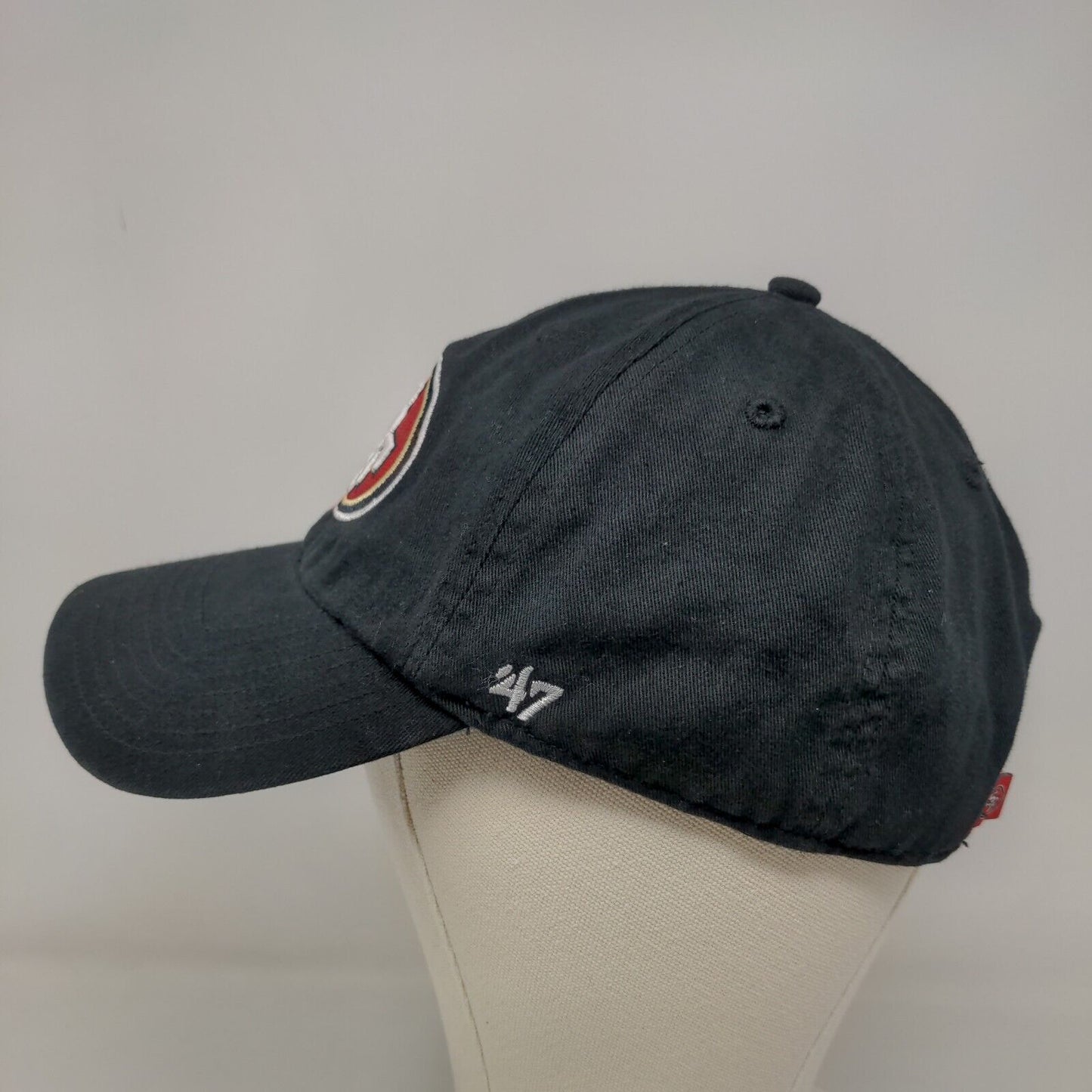 '47 Brand Men's Slideback Hat Black OSFA Embroidered San Francisco 49'ers Logo