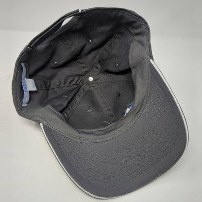 Blue Stone Strapback Hat Gray One Size Adjustable Embroidered Port & Company