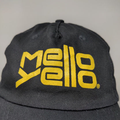 Hit Wear Men's Strapback Hat Black OSFA Graphic Mello Yello Logo Cotton