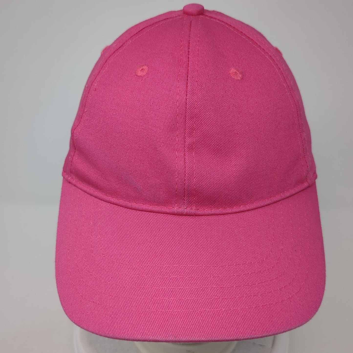 Unbranded Strapback Hat Pink One Size Adjustable Solid Cotton Blank